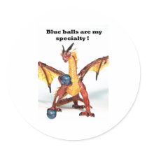 Blue Balls Sticker
