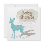 Blue Bambi Baby Shower Inviation Personalized Announcement