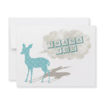 Blue Bambi Flat Thank You Card Personalized Invites