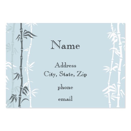 Blue Bamboo Business Card (front side)
