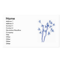 Blue bamboo business card