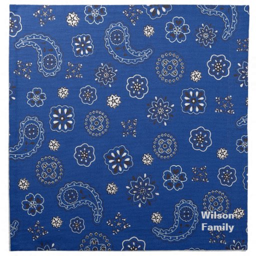Blue Bandana Napkins Zazzle