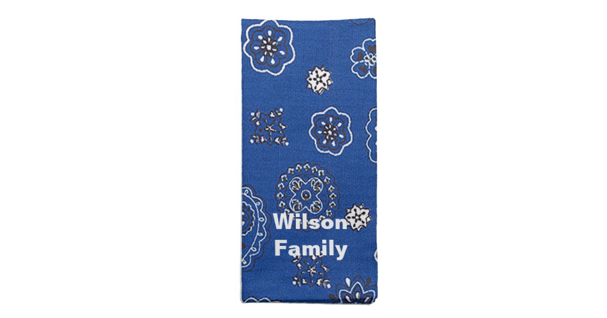 Blue Bandana Napkins Zazzle