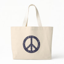 Blue Bandana Peace Sign Bag