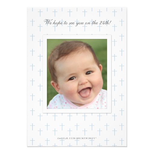 Blue Baptism Invitation | Christening Invitation