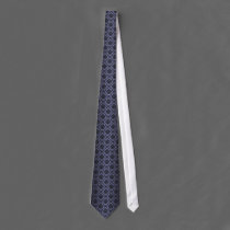 Blue Baroque Gothic Black Lace Tie