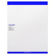 Blue Bars Letterhead by Personalization_Shop Blue Bars Letterhead