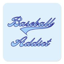 Blue Baseball Addict T-shirts and Gifts Sticker