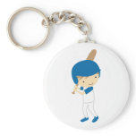 Blue Baseball Batter Keychains