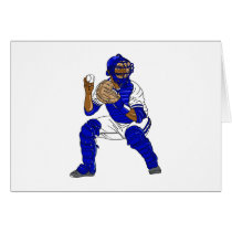 Blue baseball catcher cards