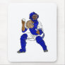 Blue baseball catcher mousepads