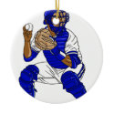Blue baseball catcher