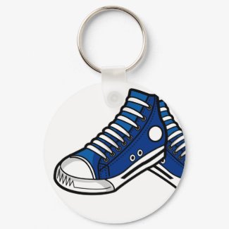 Blue Basketball Sneaker Keychain keychain