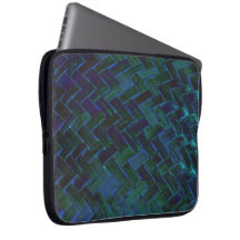 Blue Basketweave Pattern Computer Sleeve