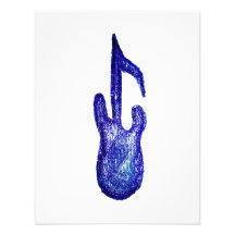 blue bass note crayon custom announcements