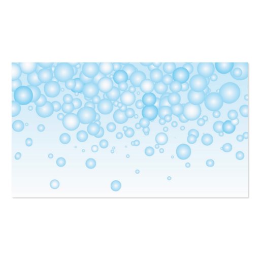 Blue Bath Bubbles Business Card (back side)