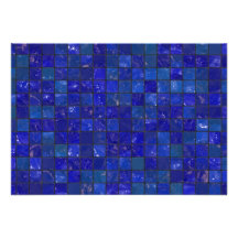 Blue Bathroom Tiles Custom Invitations