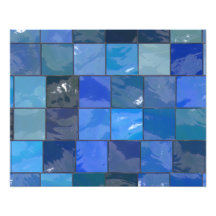 Blue Bathroom Tiles Design Photo Print