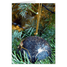 Blue Bauble Greeting Cards