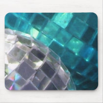 Blue Baubles mirror ball mousepad