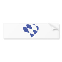 blue bavarian heart icon bumper stickers
