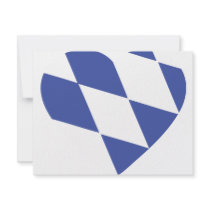 blue bavarian heart icon invitations