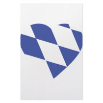 blue bavarian heart icon stationery