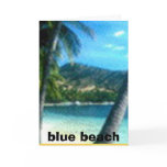 blue beach, blue beach greeting cards