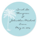 Blue Beach Getaway Wedding Seals/Stckers sticker