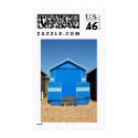 blue beach hut postage by Ljrigg blue beach hut postage