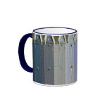 Blue beach huts mug