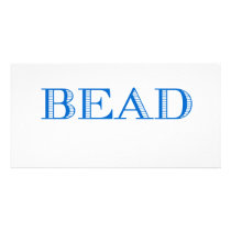 Blue Bead Customized Photo Card