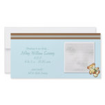 Blue Bear Baby Announcement Photo Cards