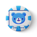 Blue Bear Baby Button