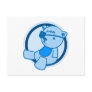 Blue Bear Eye Patch Post Cards