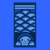 Blue Bear Verticle Poster posters by elledeegee Blue Bear Verticle Poster posters