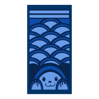 Blue Bear Verticle Poster print