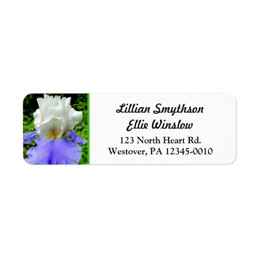 Blue Bearded Iris Custom Skinny Address Labels Zazzle