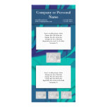 Blue Beauty business cards - customizable Rack Card Template