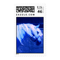 Blue Beauty Horse Postage Stamp