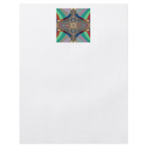 Blue Beige Ladder Fractal Personalized Flyer