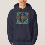 Blue Beige Ladder Fractal Hoodie
