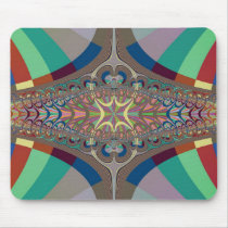 Blue Beige Ladder Fractal Mousepads