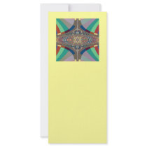 Blue Beige Ladder Fractal Full Color Rack Card