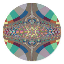 Blue Beige Ladder Fractal Stickers