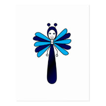 Blue 'Bella' Butterfly Postcards