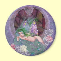 Blue Belle Fairy mixed media fantasy art magnet magnets
