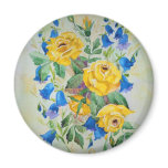 Blue bells with rose fridge magnets