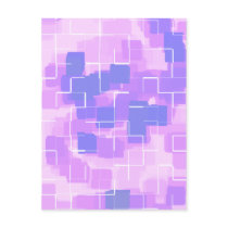 "Blue Berry" Geometric  Art postcards