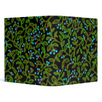 Blue Berry Vines Binder by twopurringcats Blue Berry Vines Binder